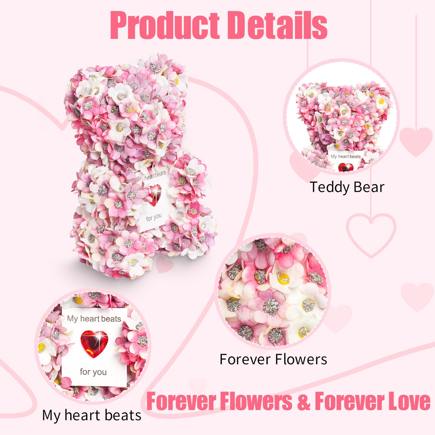 Artificial Rose Bear Handmade Gift