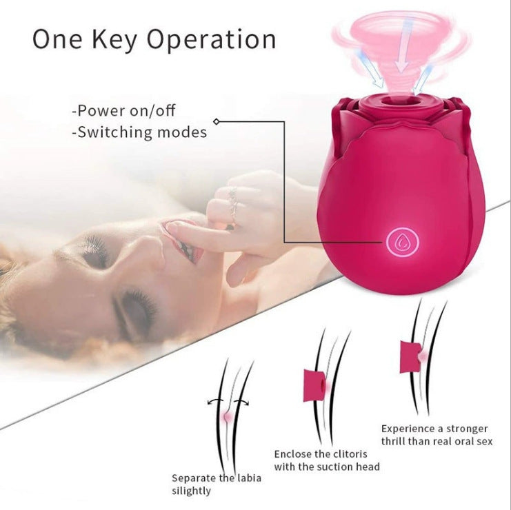 Rose Sucking Tongue Licking Vibrating Sex Toy