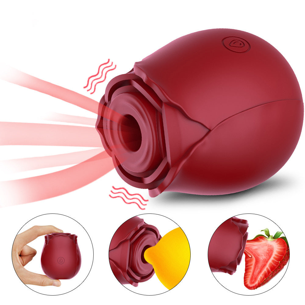 Rose Sucking Tongue Licking Vibrating Sex Toy