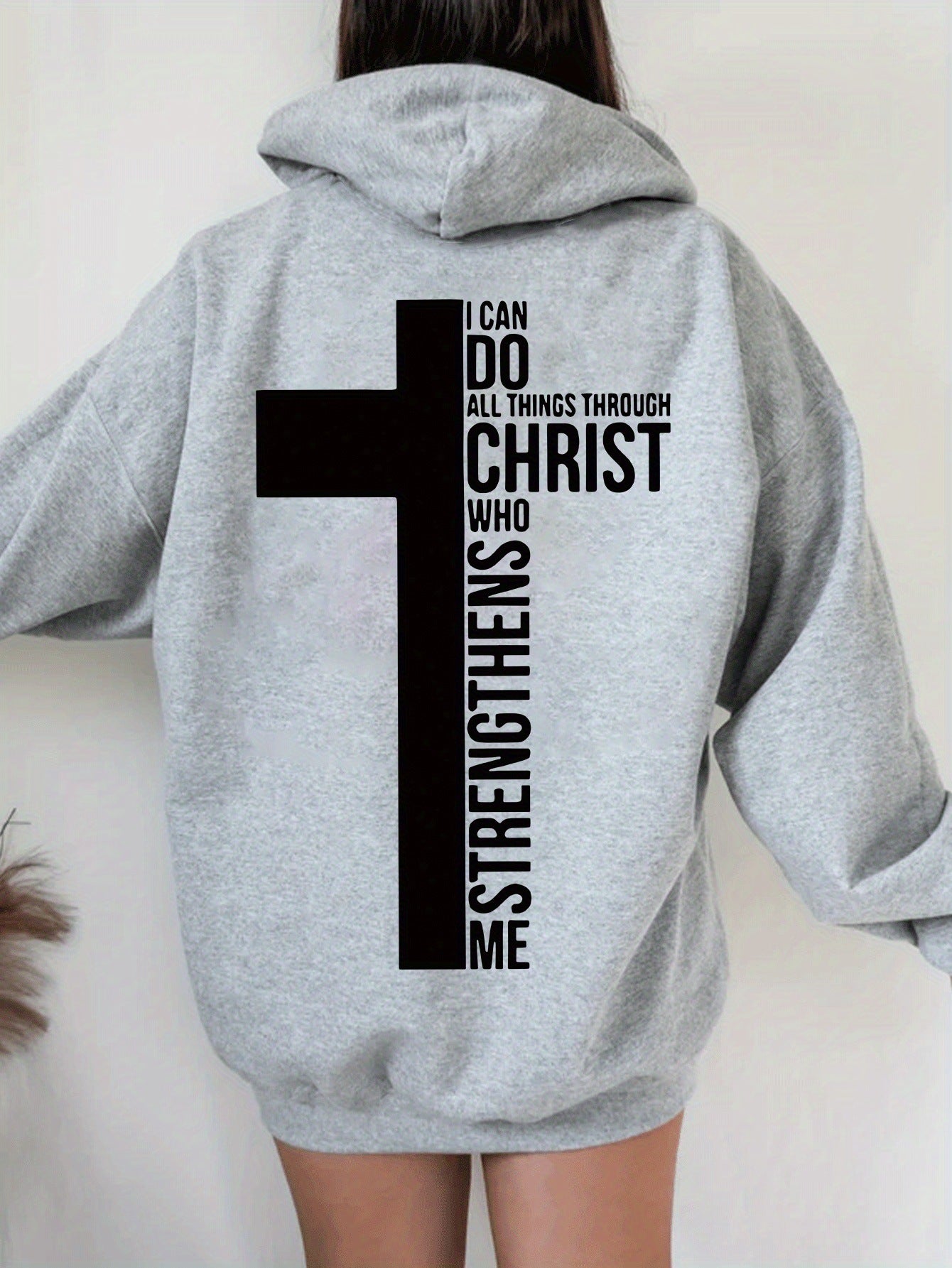 Casual Knit Polyester Hoodie For Women