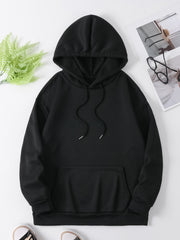Casual Knit Polyester Hoodie For Women
