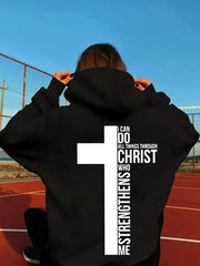 Casual Knit Polyester Hoodie For Women